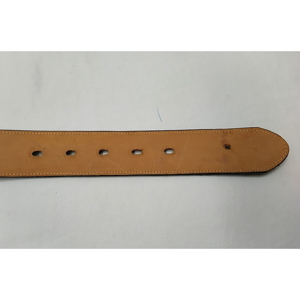 Tony Lama Multicolor Leather Silvertone Buckle Men Belt -Made in USA - Size 34 - Picture 13 of 16